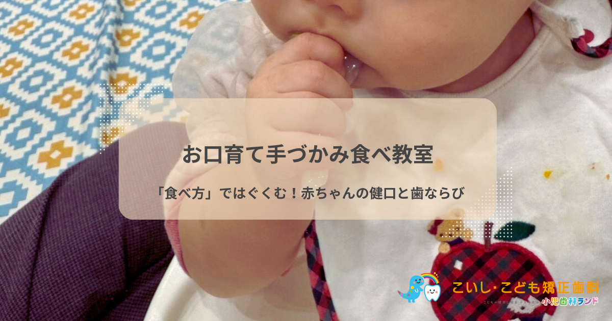 🍎お口育て手づかみ食べ教室 「食べ方」が未来の歯ならびをつくる! 管理栄養士と楽しく学ぶお口育て教室